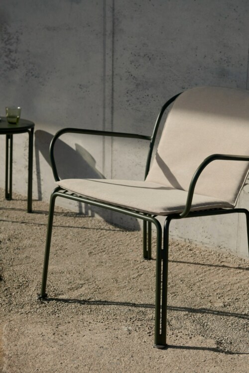 &tradition Thorvald SC101 loungestoel met armleuningen-Bronze green
