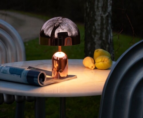 Tom Dixon Bell oplaadbare LED tafellamp-Koper