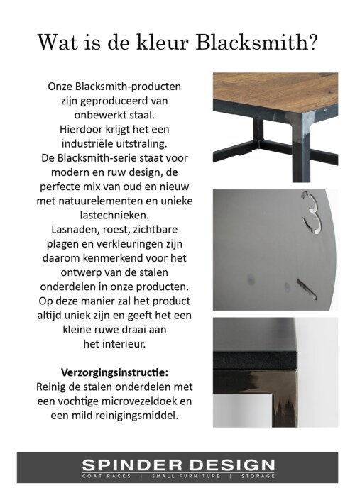 Spinder Design John bijzettafel/salontafel-140x60 cm