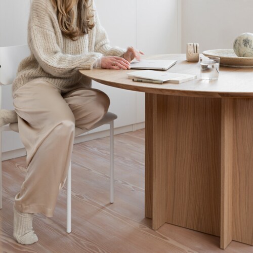Studio HENK Oblique Chair wit frame-Cube Niagara 158-Hardwax oil light