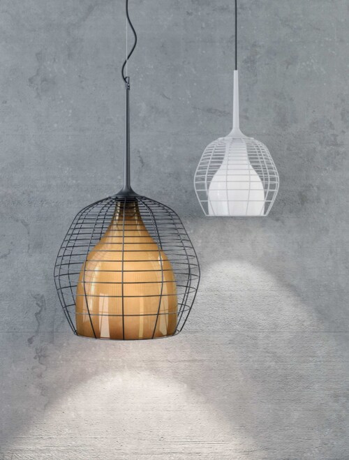 Diesel with Lodes Cage hanglamp Large-Zwart-wit