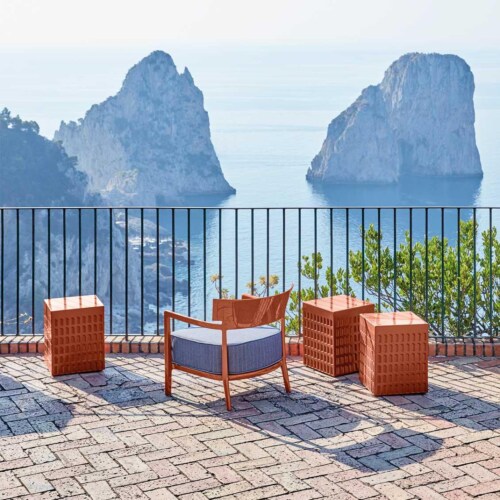 Kartell Cara Outdoor fauteuil-Roest oranje