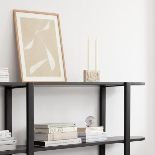 Studio HENK Oblique Cabinet OB-2L zwart frame-155 cm (2 frames)-Hardwax oil natural