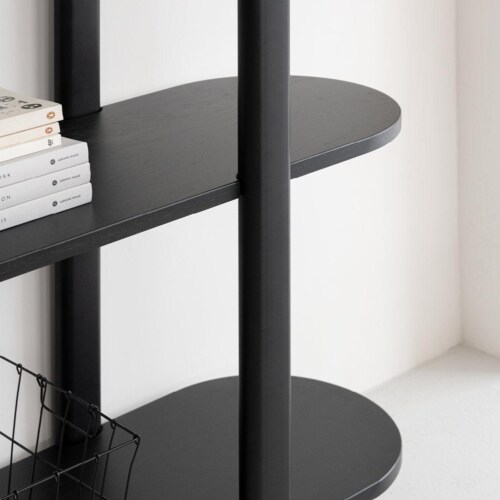 Studio HENK Oblique Cabinet OB-5L zwart frame-155 cm (2 frames)-Hardwax oil natural