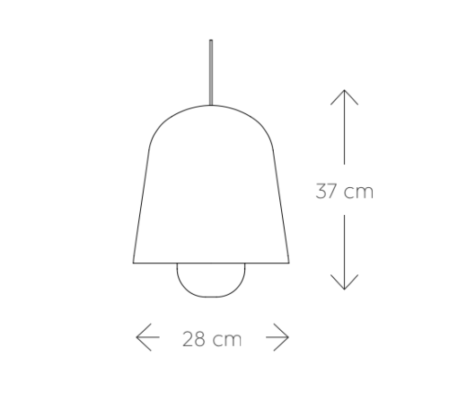 Puik Cone hanglamp -Grey