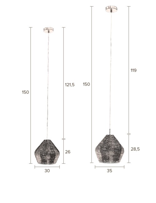 Dutchbone Cooper hanglamp-Ø  35 cm
