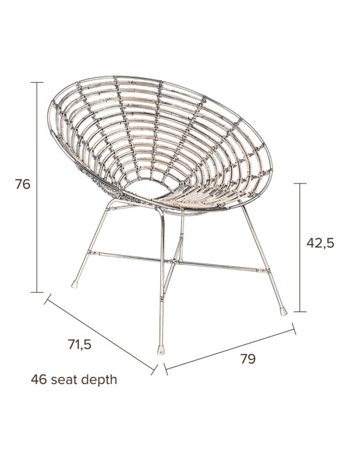 Dutchbone Kubu Round stoel