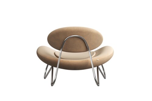 WOUD Meadow lounge stoel-Duet-Chrome-plated steel