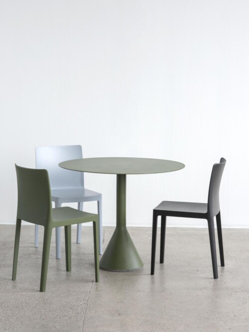 HAY Palissade Cone rond tafel-Olive-60x105 cm (Øxh)