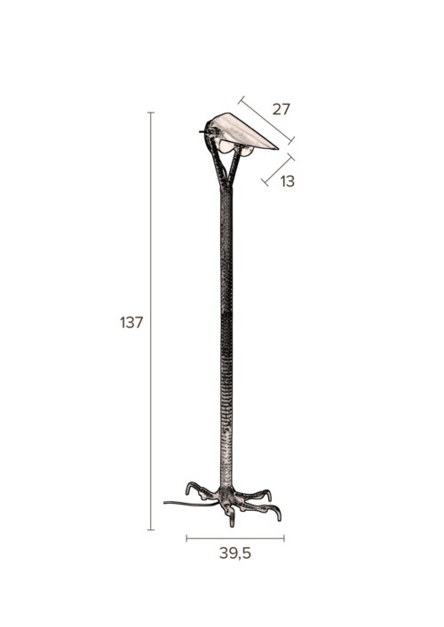 Dutchbone Falcon vloerlamp-Zwart