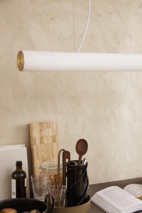 Ferm Living Vuelta hanglamp-White/Brass-Large