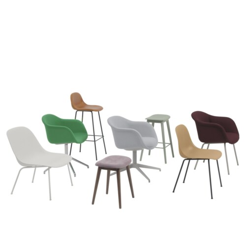 Muuto fiber outdoor side chair stoel-Dusty green
