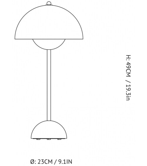 &tradition FlowerPot VP3 tafellamp-Chroom