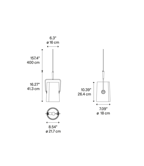 Diesel with Lodes Fork hanglamp Small-Ivoor ivoor