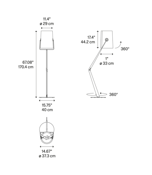 Diesel with Lodes Fork vloerlamp-Antraciet grijs