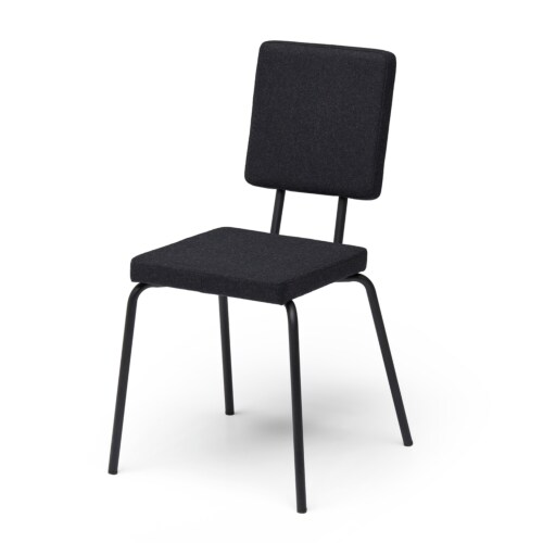 Puik Option Chair stoel-Zwart-Vierkante zit, vierkante rug