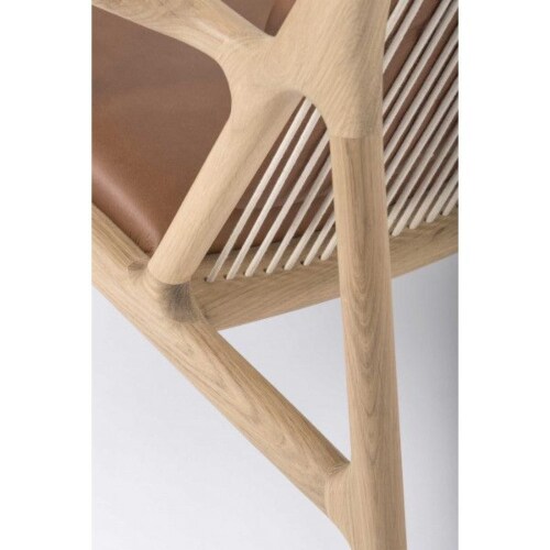Gazzda Dedo Dakar leather Lounge chair stoel-Grey 1258