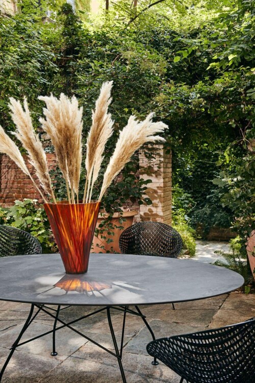 Kartell Glossy Outdoor tafel-Zwart-zwart-∅ 128 cm