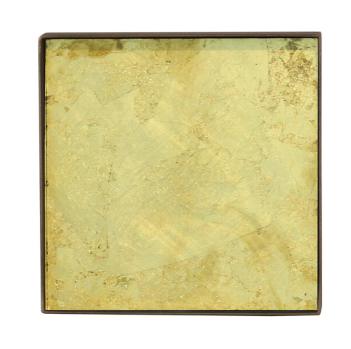 Ethnicraft Gold Leaf glass dienblad-16x16 cm