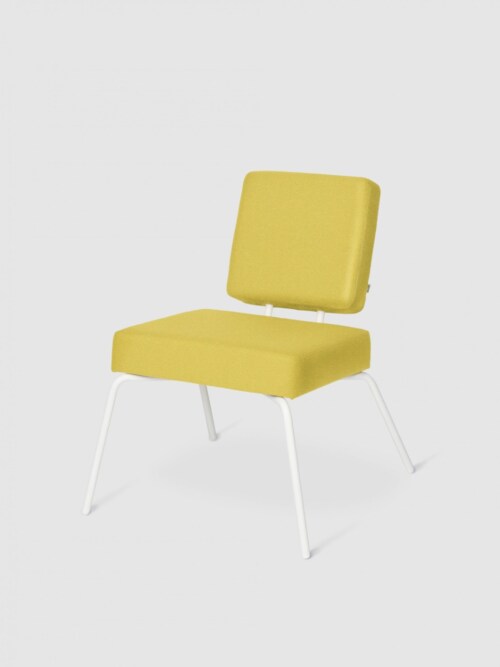 Puik Option Lounge fauteuil-Geel-Vierkante zit, vierkante rug