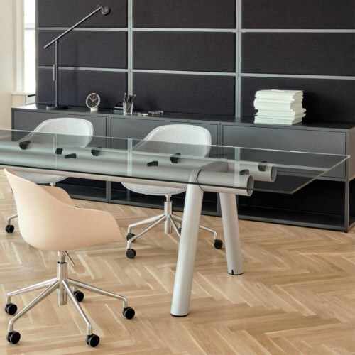 HAY Boa tafel-Zwart laminaat - Charcoal-220x110x95 cm