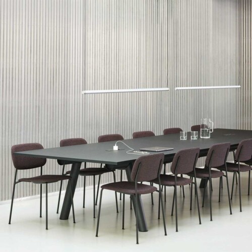 HAY Boa tafel-Zwart eiken - Charcoal-420x128x75 cm