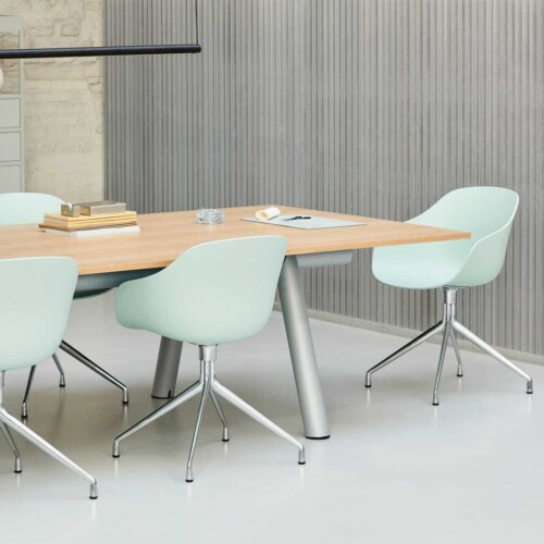 HAY Boa tafel-Zwart eiken - Charcoal-420x128x75 cm