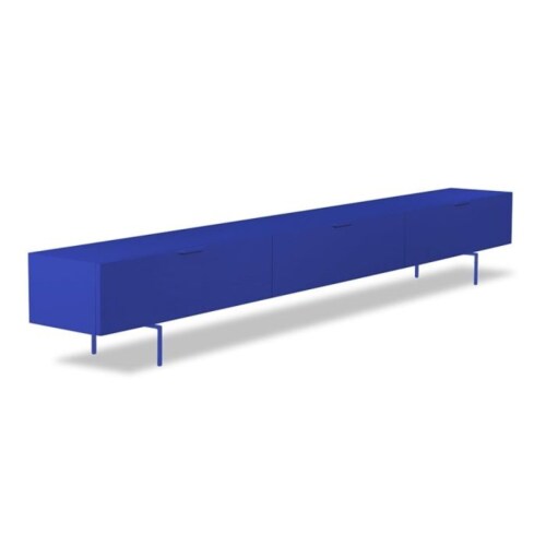 HKliving Wood Grain tv-meubel-250 cm-Cobalt