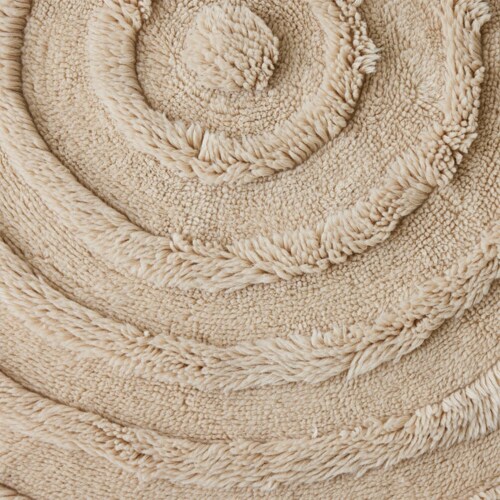 HKliving Round Woolen vloerkleed-Cream