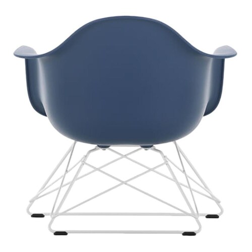 Vitra Eames LAR loungestoel met wit onderstel-Zee blauw