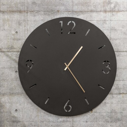 Spinder Design Time rond wandklok-Zwart-∅ 40 cm