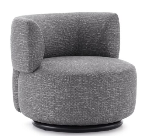 Kartell K-Waiting fauteuil texture draaibaar-Helblauw