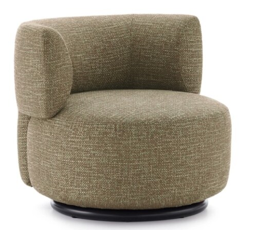 Kartell K-Waiting fauteuil texture draaibaar-Groen