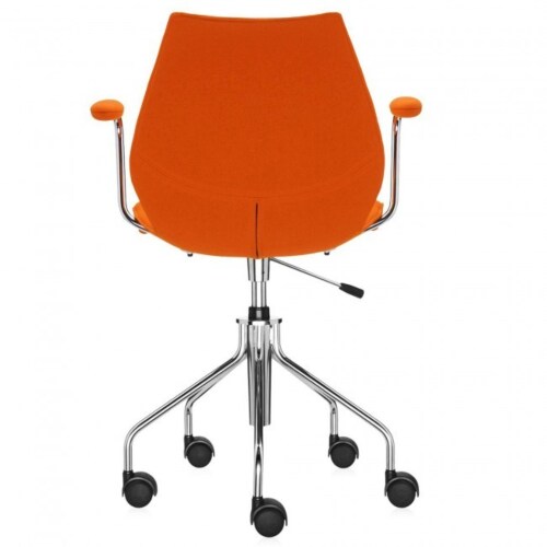 Kartell Maui Soft bureaustoel -Trevira oranje-Met armleuning