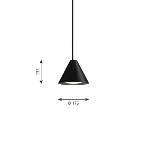 Louis Poulsen Keglen 175 LED hanglamp -Zwart