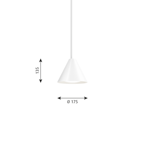 Louis Poulsen Keglen 175 LED hanglamp -Wit