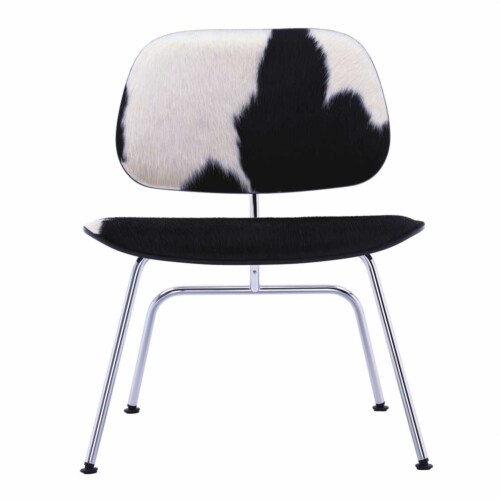 Vitra Eames LCM Calf's Skin fauteuil-Vacht zwart/wit