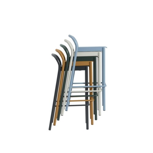 Muuto Linear Steel Bar stoel-75 cm-Burnt Orange