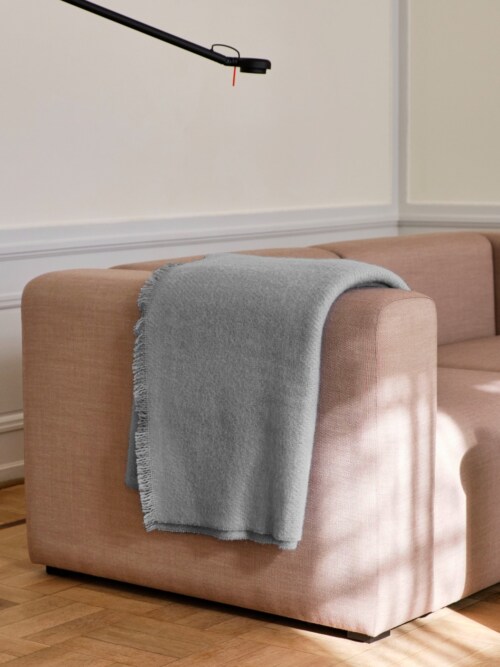 HAY Mono Blanket plaid-Steel grey