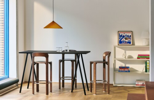 HAY Loop Stand High tafel-Black-Oak - 160x77,5 cm