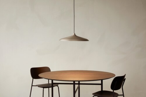 Audo Copenhagen Snaregade Round eettafel-∅ 138 cm-Charcoal linoleum-Zwart