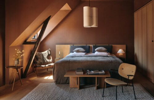 Audo Copenhagen Co gestoffeerde lounge fauteuil - Dark Stained Oak-Moss 019