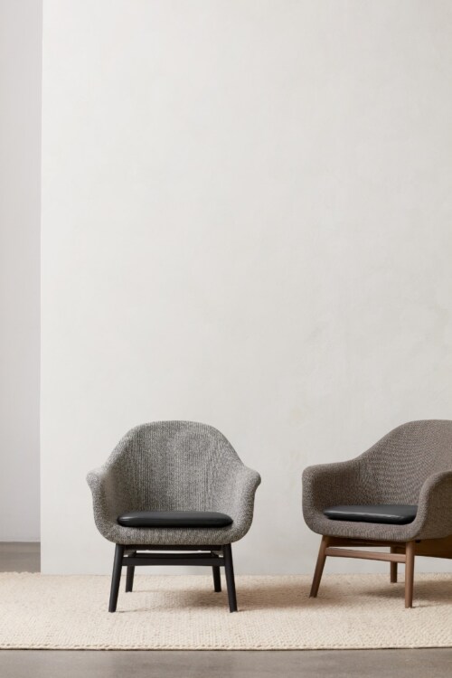 Audo Copenhagen Harbour Lounge fauteuil-Walnut-Audo Copenhagen Bouclé 02