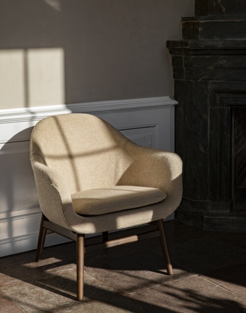 Audo Copenhagen Harbour Lounge fauteuil-Natural Oak-Audo Copenhagen Bouclé 02