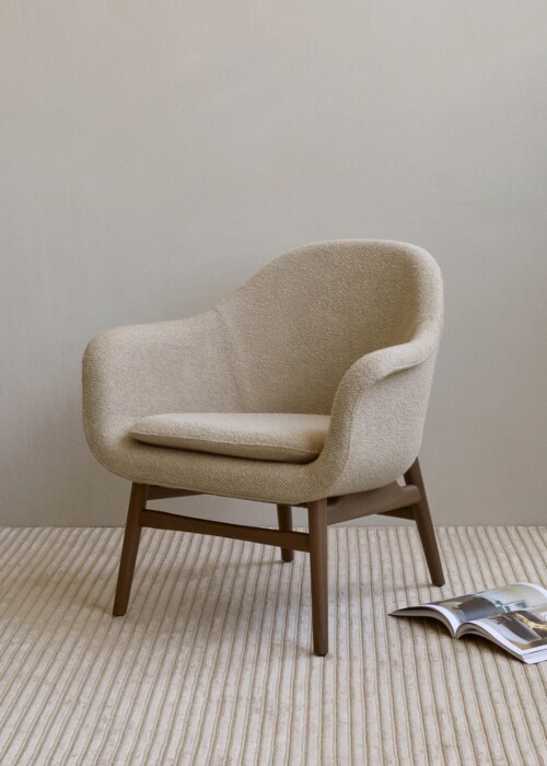 Audo Copenhagen Harbour Lounge fauteuil-Dark Stained Oak-Dakar 0311