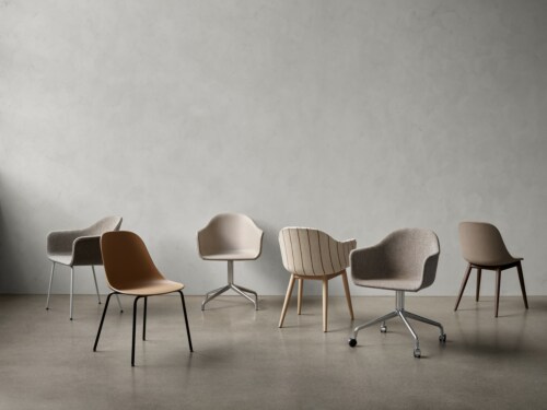 Audo Copenhagen Harbour stoel - aluminium onderstel-Khaki
