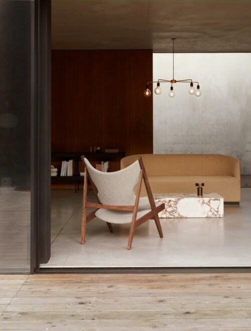 Audo Copenhagen Knitting Lounge fauteuil - Dark Stained Oak-Root