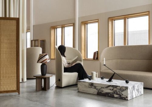 Audo Copenhagen Tearoom Lounge hoge fauteuil -Hallingdal 65 200