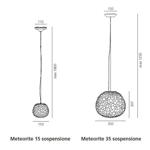 Artemide Meteorite sospensione hanglamp-∅ 15 cm