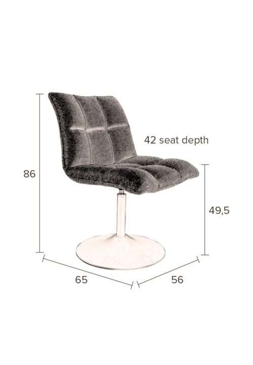 Dutchbone Mini Bar stoel-Antraciet